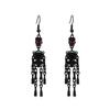 Ganzkörper Skelett Rotes Auge Hängende Ohrringe Gothic Halloween Thema Lange Quaste Ohrschmuck für Damen Party Street Punk Passender Schmuck