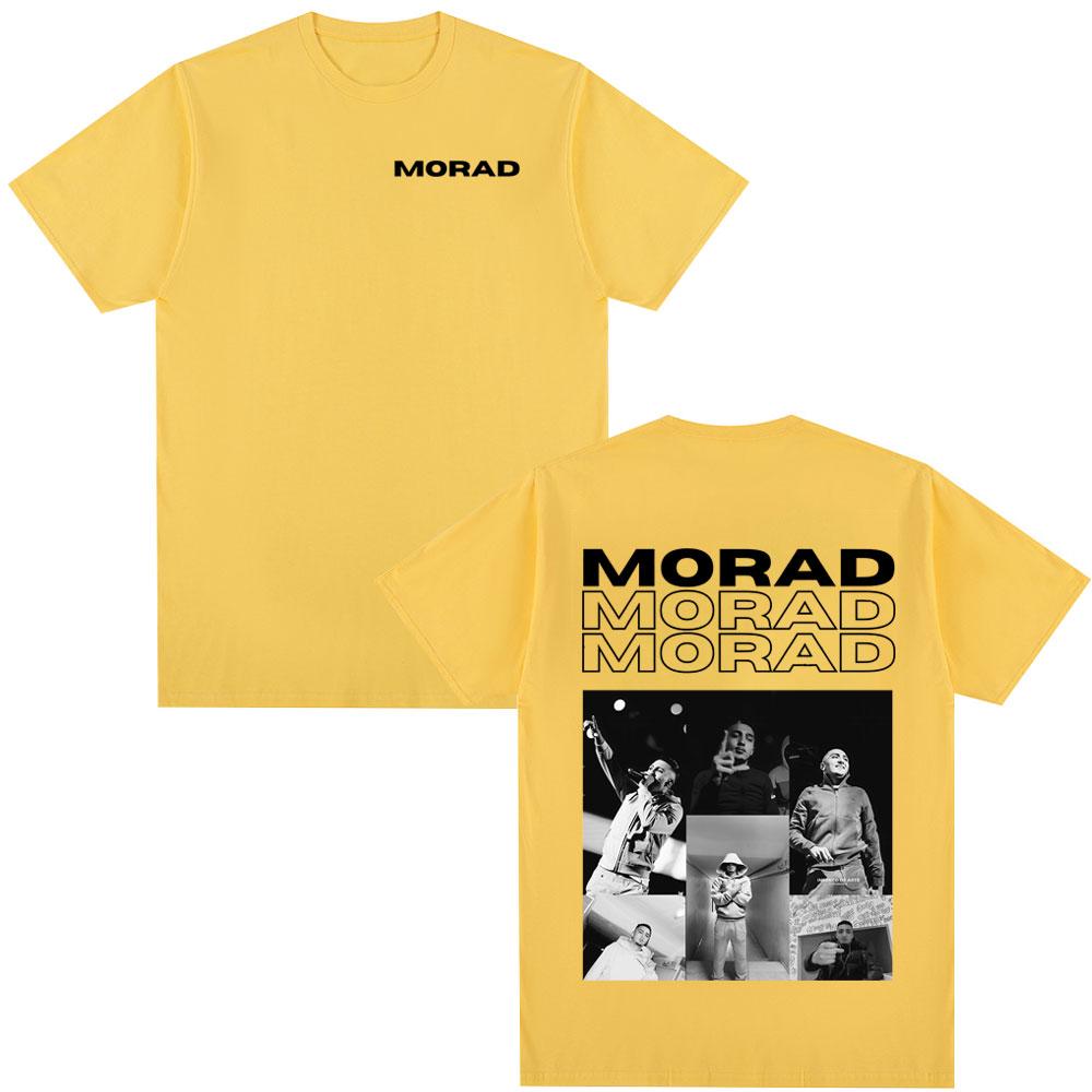 Rapper Morad MDLR Album Merch Tričko Pánské Dámské Oblečení Ležérní Bavlněné Tričko Módní Hip Hop Trička s Krátkým Rukávem Streetwear