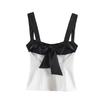 European and American Style, New Women's Clothing, Versatile, Spliced Halter Bow Top 2865777