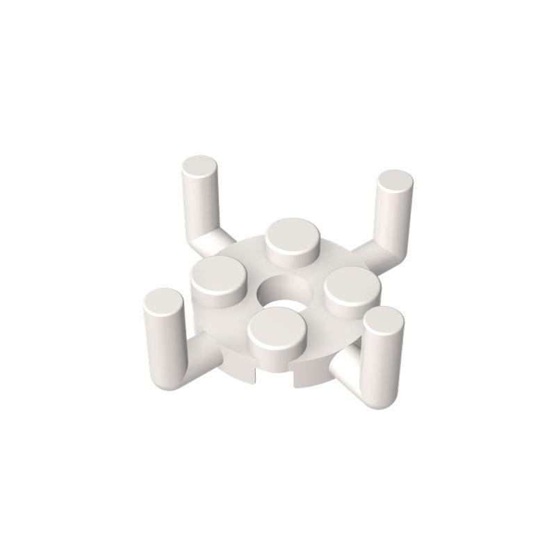 50g 61Pcs/lot 98284 Plate Round 2x2 4 Holes 4 Bars Construction Bricks Accessories Works With featuring Brick Playthings Kids 50g--61PCS