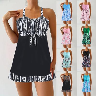 New Summer High Quality Bikini Black and White 3D Printed Women's Sexy Tie Bow Holiday Fashion Beach Swimsuit S-5XL