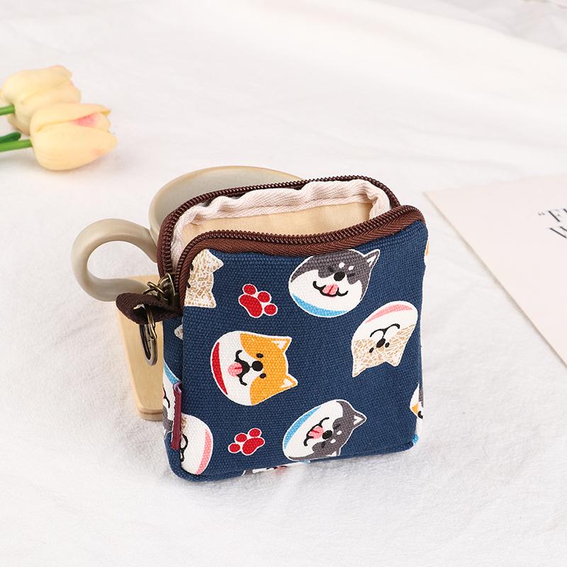 1Pc Retro Mini Bag Women Coin Purses Cute Cartoon Short Wallet Purse Card Bag