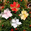 Christmas Poinsettia Artificial Flowers Xmas Tree Wreath Ornaments DIY Decoration New Year Wedding Party Holiday Decor
