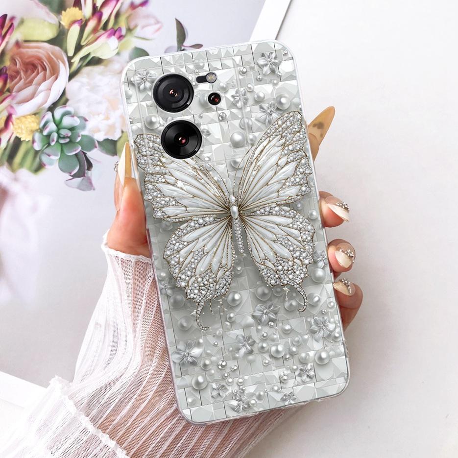 For Xiaomi Mi 13T Pro 5G Case Luxury Butterfly Tree Painted Cover Soft Silicone Phone Case For Xiaomi 13T Pro Mi13T Pro 5G Shell