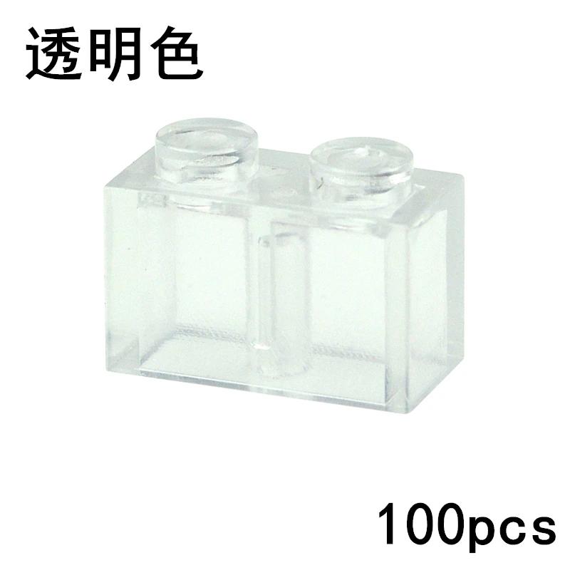 100pcs Bricks Compatible 3004 1x2 Dots DIY Building Blocks Thick Figures Brick Educational Creative Construction Toys For Kids