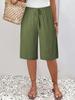 European & American Women's Mid-Length Solid Color Casual Fashion Pants
