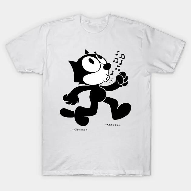 

NEW Felix the cat walking - Felix The Cat White Cotton All size AD08 Unisex T-Shirt L