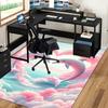 1pc Anime Dolphin Heart-Shaped Clouds Chair Mat - Office Desk Rug, Anti-Slip Carpet for Home Decor, Suitable for All Seasons, Ideal Gift for Anime Lov