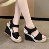 Fashion Women's Sandals Denim Super-high Heel Ladies Shoes Comfort 2025 Trending Original Luxury Casual Shoe Sales on Offer Wholesale