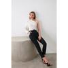 Black Basic Woven Trousers Twoss19st0038