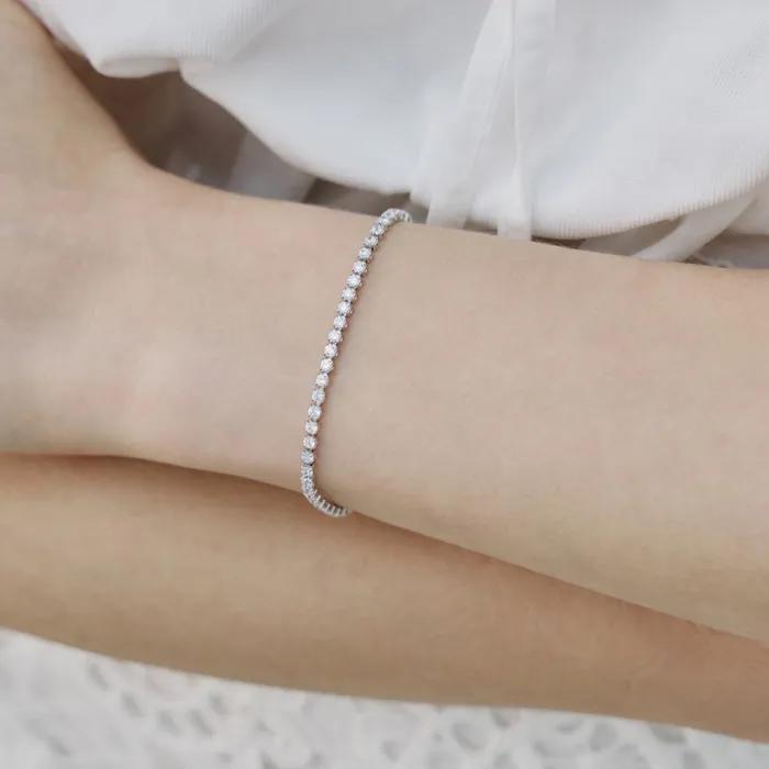 Pure Line New Tennis Bracelet 2.0mm (White) BH7B66820WB190