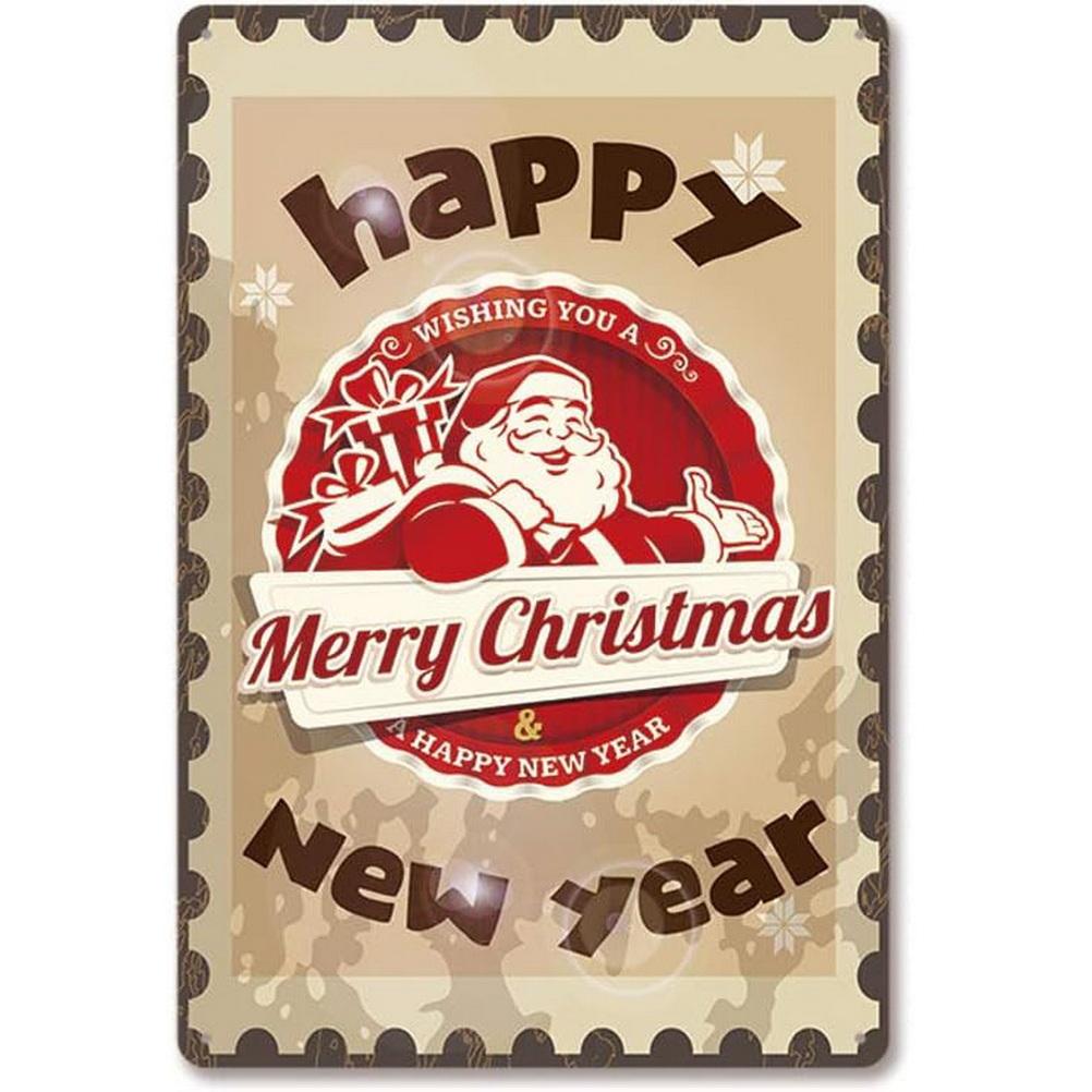 Metal Tin Signs Snow Man Xmas Wall Decoration Plaque Vintage Art Poster Iron Painting for Man Cave Home Cafe Garden Club Bar