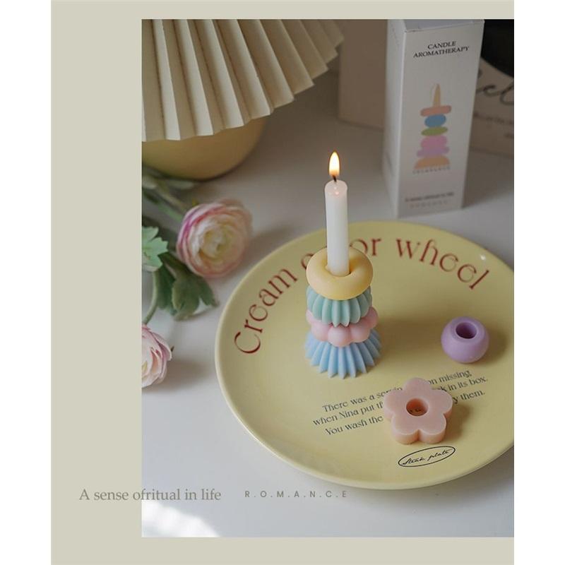 Stackable Smoke-Free Scented Candles—Cute Gift Box Set for Anniversaries and Birthdays: Creative, Atmospheric Decorative Fragrance Ornaments
