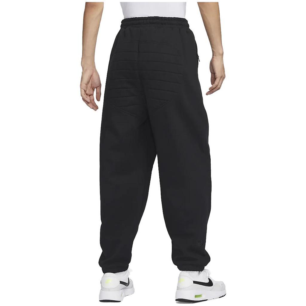 Nike Vêtements de sport Couleur unie Cordon de serrage Pantalon de jogging décontracté Homme Bas Noir FB7824-010
