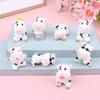 4Pcs Auto Cute Anime Plastic Cartoon Little Cow Car Accessories Gift Interior Hanging Ornament Rear View Mirror Decorations