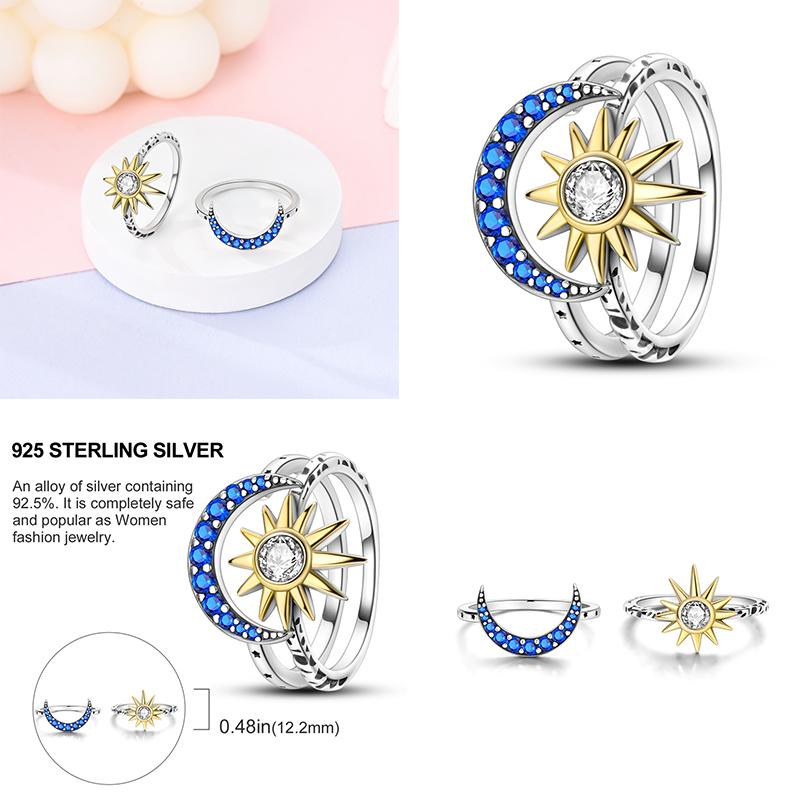 New S925 Sterling Silver Ring Women Eternal Love Dewdrop Stone Glow-in-The-Dark Firefly Ring Fashion Engagement Wedding Jewelry