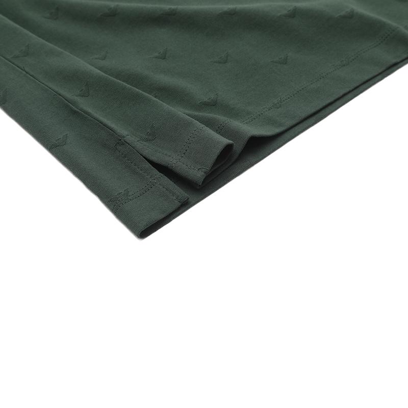 Emporio Armani Ss26 All-Over Eagle Pattern Business Casual Cotton Short Sleeve Polo Men Polo Dark-Green EM004912AF10762F7171