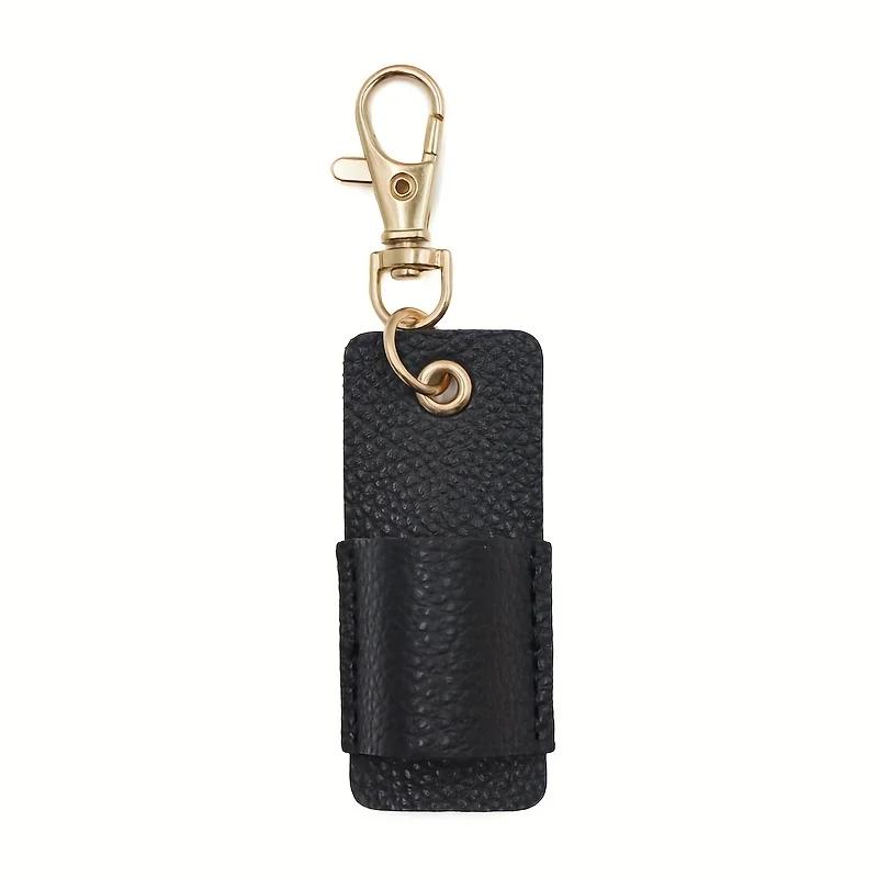 Portable Lanyard Pen Holder, Leather Badge Pencil Holder Leather Pen Pouch Holder Pocket Protector for Office