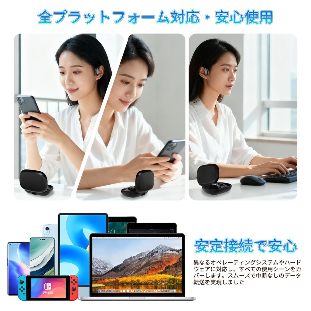 Wireless Earbuds Earphones with Bluetooth Evolution of Bone Air No Ear Sound Leakage LED Up to 80 Hours of Sound Instant Touch Compact and Compatible