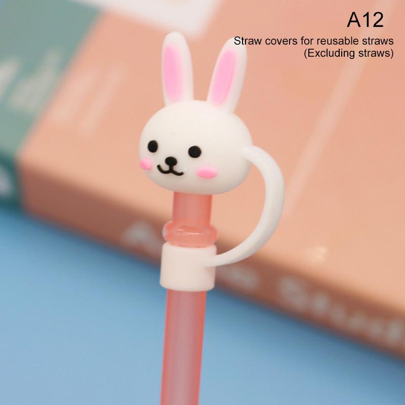 

Силиконовая соломенная заглушка, многоразовая герметичная пылезащитная крышка для питья, аксессуары для чашек с героями мультфильмов