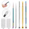 Double-Ended Slanted Stainless Steel Cuticle & Nail Polish Remover Tool