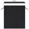 VidaXL Panier à linge avec une seule section bambou noir 83 L 320758