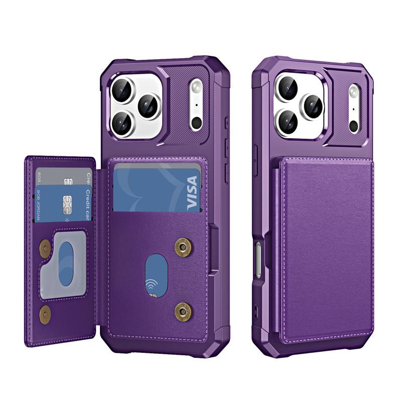 Applicable To IPhone17Pro Max Card Mobile Phone Case 16 15Pro Left and Right Flip Case XR Anti-drop Protective Case