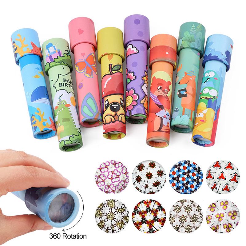 5/10pcs Cartoon Rotating Kaleidoscope for Kids Birthday Party Favors Educational Toy Pinata Fillers School Prizes Baby Shower
