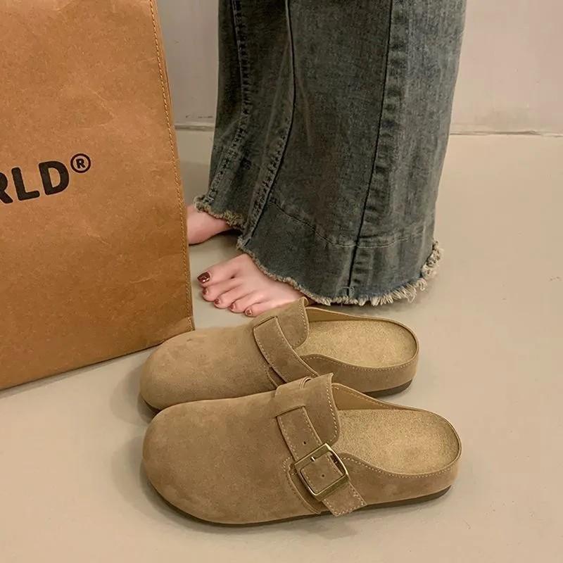 

Ретро платформа одинарная обувь сумка голова полушлепанцы женская верхняя одежда лето новый однопедальный ленивый обувь 40 хаки