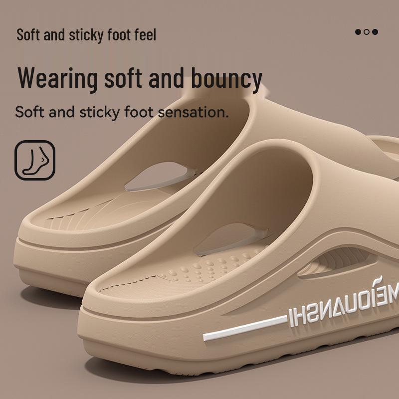 Men's Summer 2025 Odor-Resistant Non-Slip EVA Sandals: Thick-Soled Indoor Slippers.