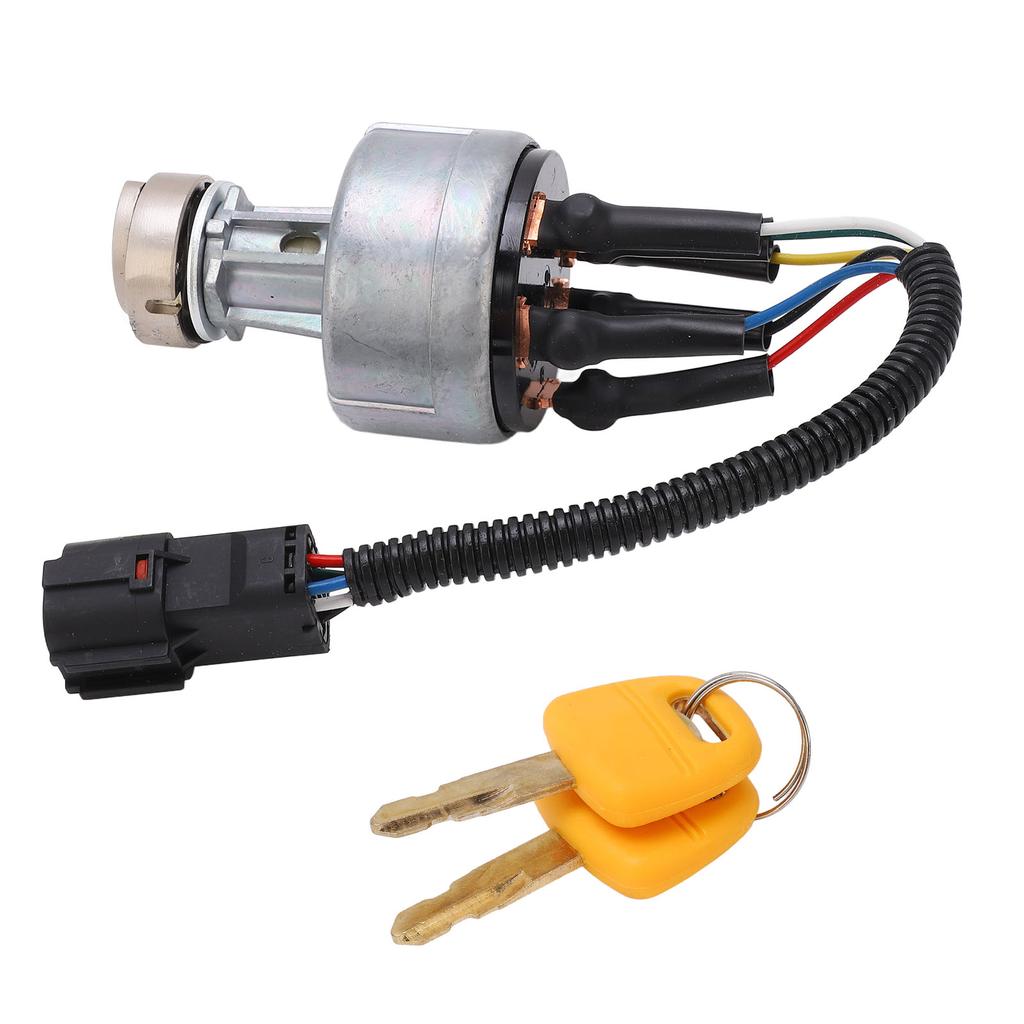 Starter Ignition Switch with Protective Cover 2 Keys for Sany SY210 SY235 SY225 Excavator
