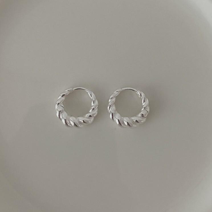 Fashion Jewelry 925 Silver Spiricle Twisted Earring for Women 925 Sterling Silver 18K Gold Plated Hoop Earring Jewelry