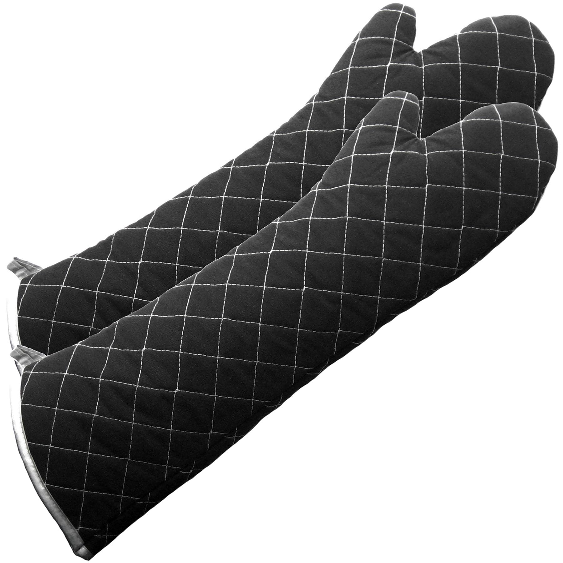 Nagao Oven Extra for Commercial Use Heat-Resistant Mitts, Long, 24-inch, чёрный