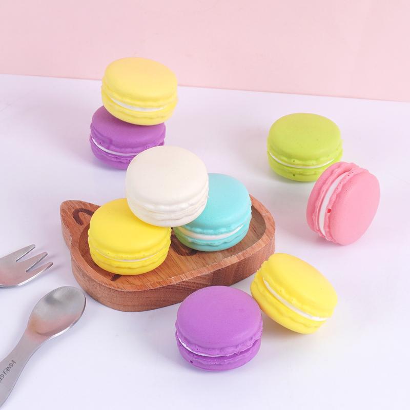 Artificial Macaron Simulation Food Models Lifelike Texture Assorted Styles for Holiday Party Decor Home Desktop Ornament Gifts