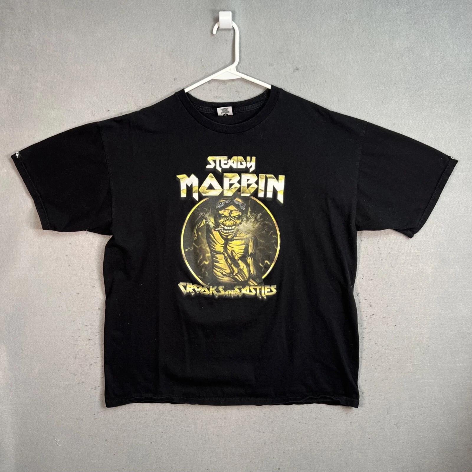 Crooks & Castles Steady Mobbin Graphic Black Short Sleeve T-Shirt XL Mens XL