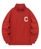 C Logo Half Zip Sweatshirt Red