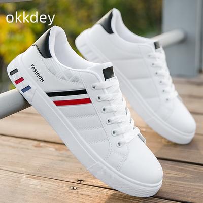 Men's Sneaker Shoes Normal Leather Shoes White Vulcanized SneakersCheap Flat Comfortable Shoes Men Autumn New In Spring