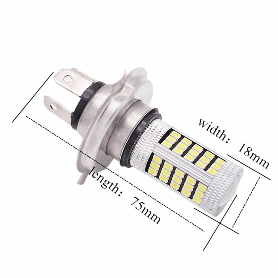 2 x Car Pure White H4 9003 Hi/Lo Beam Headlight DRL Fog Lamp Driving Light Bulbs