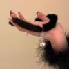 Snowflake Pearls Necklace Feather Accented Comfort Fit Fashion Clavicle Chain Collar Accessory for Women