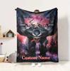 Custom Name Carnage Flannel Blanket Throw Blanket Soft Warm Sofa Bed Decor Unique Gift