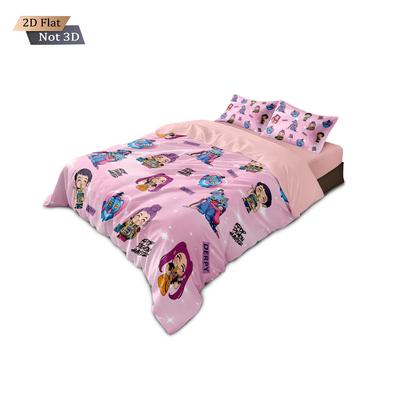 3pcs K-Pop Demon Hunters Print Coreless Down Duvet Cover Various Sizes Soft Bedroom Bedding Decoration, Machine Washable