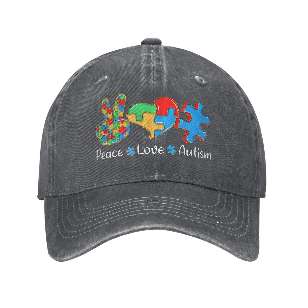 Autism Awareness Respect Love Support Sun Baseball Cap y2k Men Women Washed Trucker Hat High Quality Baseball Caps