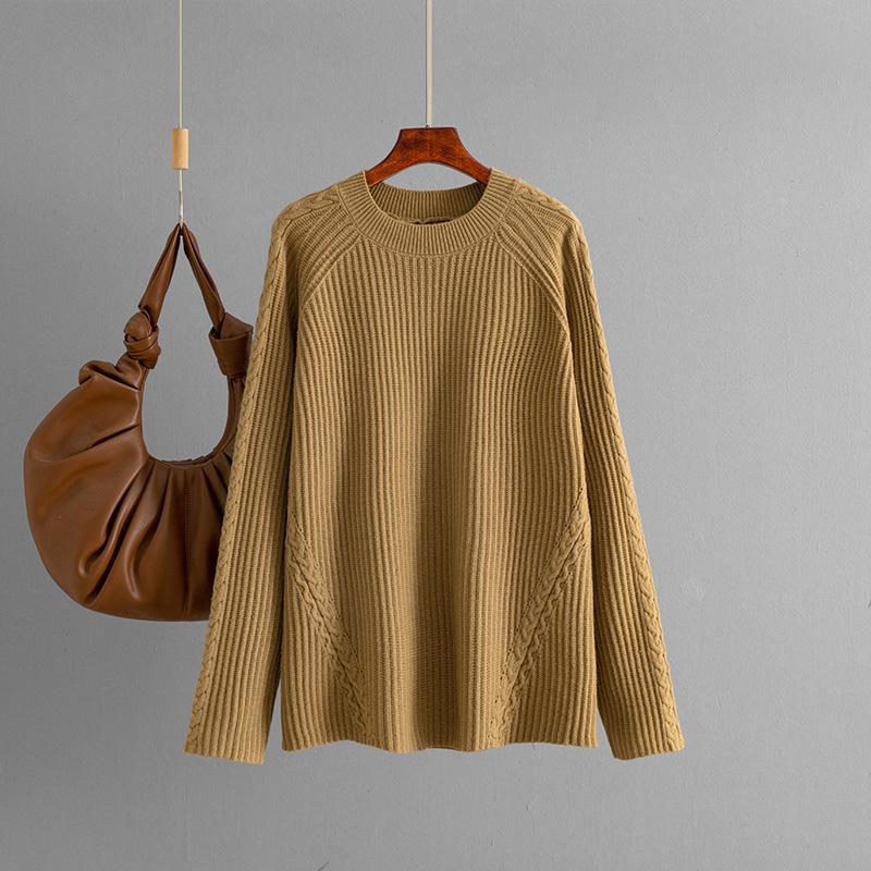 2025 Autumn/Winter Women's Loose Knit Round Neck Sweater