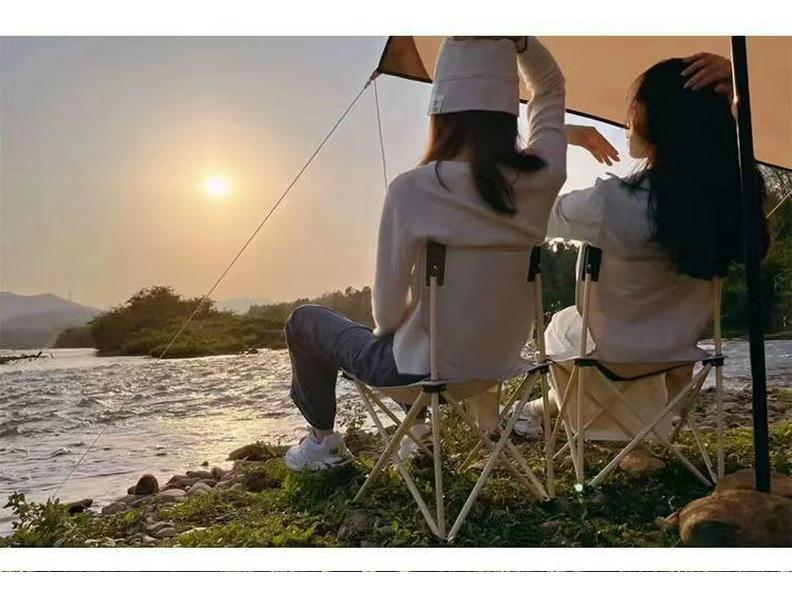 Portable Outdoor Table & Backrest Chair Set - Multifunctional, Casual, and Comfortable for Outdoors & Dorms