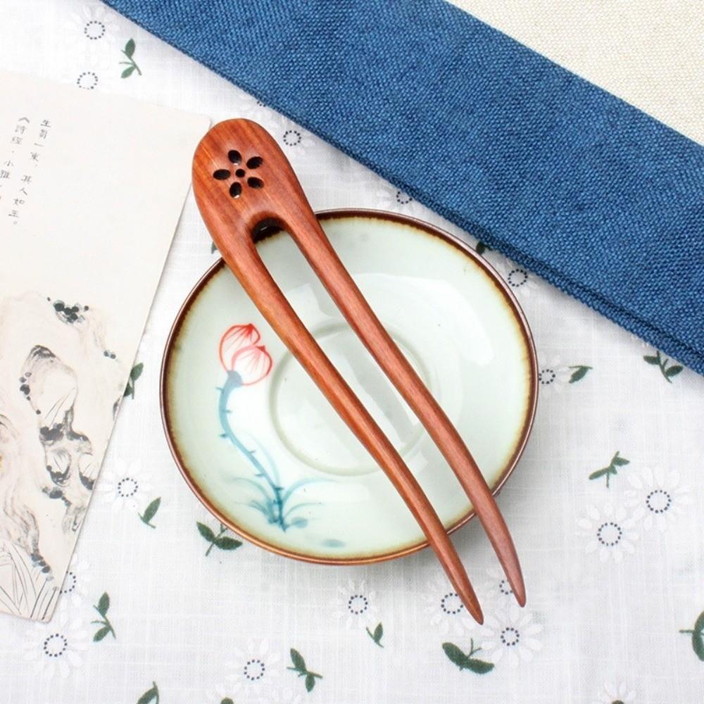 Handmade Wooden Hair Sticks U Shaped Wood Hairpins and Clips Delicate Hair Forks  Girls