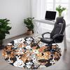 1pc Dogs Pets Office Round Area Rug, Indoor Mat Suitable For Office, Under Office Chairs Bedroom Living Room Home Decor, Room Deco