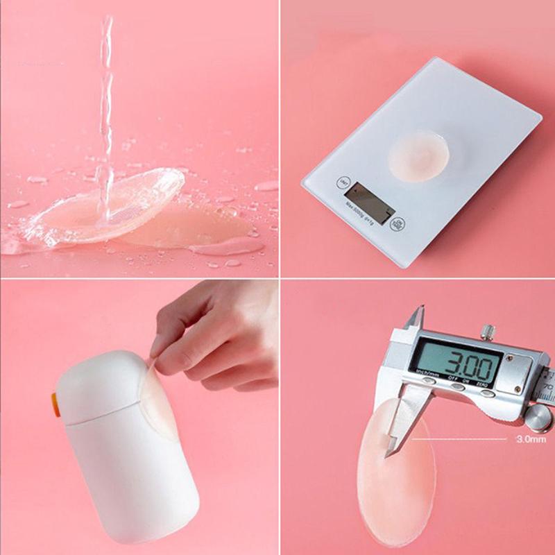 2Pcs Intimates Accessories Reusable Invisible Silicone Nipple Cover Self Adhesive Breast Chest Bra Pasties Mat Stickers