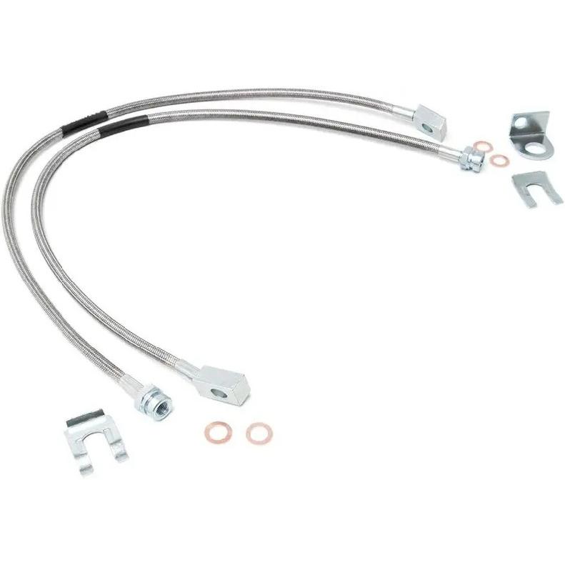 Stainless Steel Brake Lines for Jeep TJ/YJ/XJ with 4-6" Lift, Easy Installation