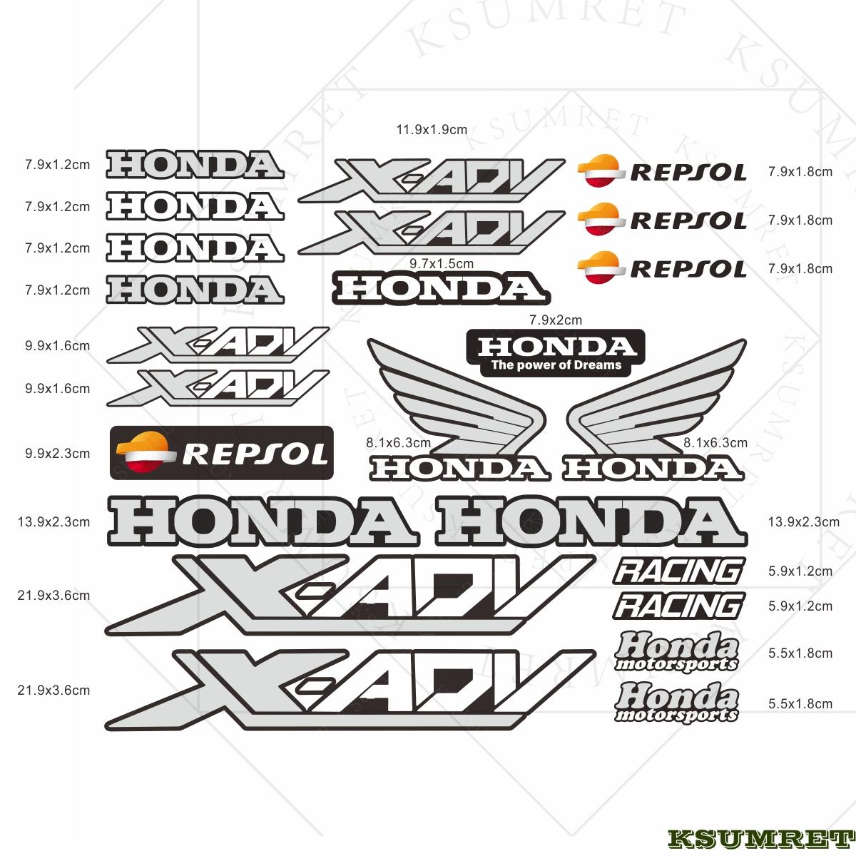 AAADG1 Reflective Honda XADV Logo Sticker Motorcycle Tank Helmet Decal XADV XADV 750
