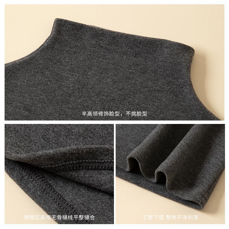 55 Lyocell semi-turtleneck women's season new warm and slim T-shirt
